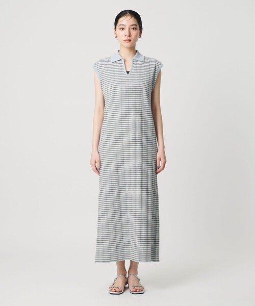 BEAUTY&YOUTH UNITED ARROWS(ビューティーアンドユースユナイテッドアローズ)の「ボーダー スキッパー マキシワンピース(ワンピース・レディース・ライトブルー/ブラック・M/S)」の9枚目の写真