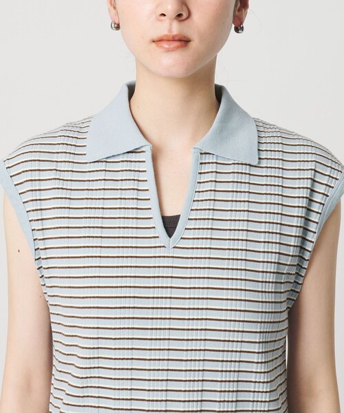 BEAUTY&YOUTH UNITED ARROWS(ビューティーアンドユースユナイテッドアローズ)の「ボーダー スキッパー マキシワンピース(ワンピース・レディース・ライトブルー/ブラック・M/S)」の12枚目の写真