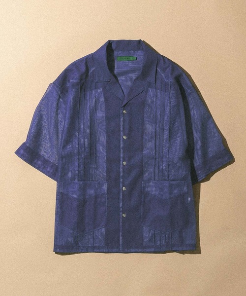 niko and...(ニコアンド)の「【ANDSEWN (アンドソーン)】綿麻キューバシャツ(シャツ/ブラウス・メンズ・ブルー/ピンク/ブラック・LARGE/MEDIUM)」の3枚目の写真