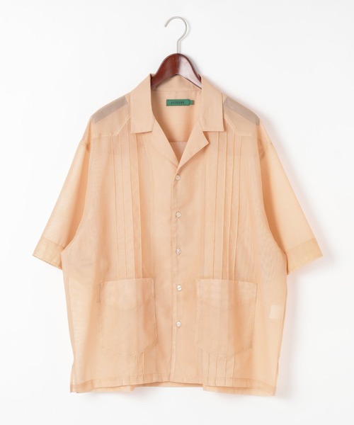 niko and...(ニコアンド)の「【ANDSEWN (アンドソーン)】綿麻キューバシャツ(シャツ/ブラウス・メンズ・ブルー/ピンク/ブラック・LARGE/MEDIUM)」の7枚目の写真