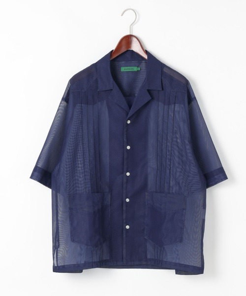 niko and...(ニコアンド)の「【ANDSEWN (アンドソーン)】綿麻キューバシャツ(シャツ/ブラウス・メンズ・ブルー/ピンク/ブラック・LARGE/MEDIUM)」の6枚目の写真