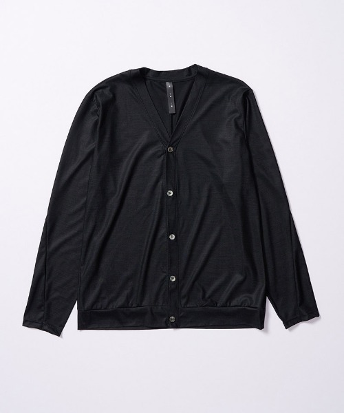 wjk（ダヴルジェイケイ）の「mcg3812- ex.comfy wool middle cardigan Vネックカーディガン(6893 wn08j)（カーディガン/ボレロ・メンズ・グレー系その他/ブラック・S/M/L/XL）」の21枚目の写真