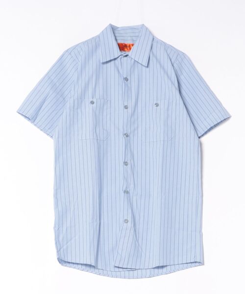 VIBGYOR(ヴィブジョー)の「RED KAP(レッドキャップ) ストライプワークシャツ 半袖シャツ(シャツ/ブラウス・メンズ・ホワイト系その他/ブルー系その他/ホワイト系その他2/ブルー系その他4/ブルー系その他3/ブルー系その他2・SMALL/LARGE/MEDIUM)」の3枚目の写真