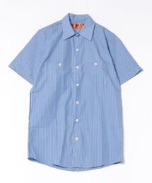 RED KAP(レッドキャップ) ストライプワークシャツ 半袖シャツ