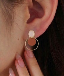 YU-KA:プレートサークルピアス Plate Circle Earrings