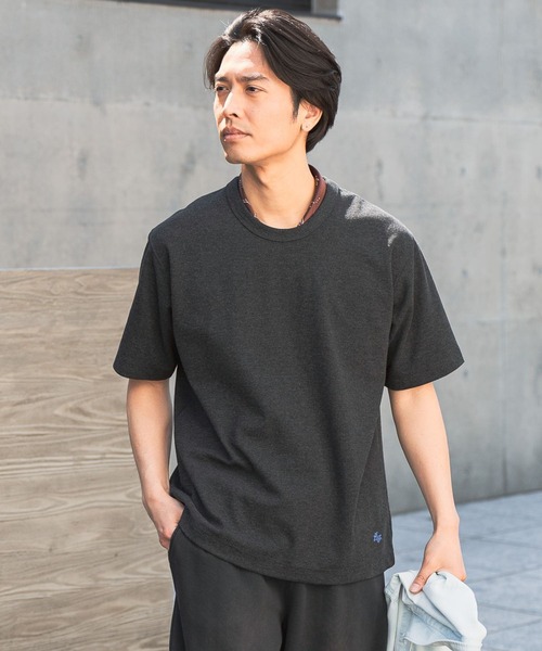 BAYFLOW(ベイフロー)の「【ストレッチ・シワ軽減】タックフライスTEE(Tシャツ/カットソー・メンズ・グレー/チャコール/ナチュラル/オフホワイト・SMALL/MEDIUM/LARGE)」の3枚目の写真