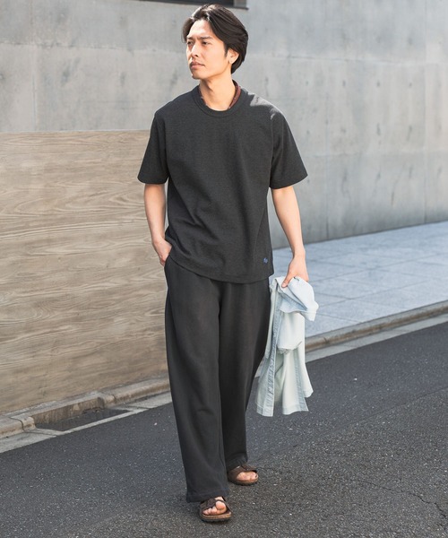 BAYFLOW(ベイフロー)の「【ストレッチ・シワ軽減】タックフライスTEE(Tシャツ/カットソー・メンズ・グレー/チャコール/ナチュラル/オフホワイト・SMALL/MEDIUM/LARGE)」の5枚目の写真