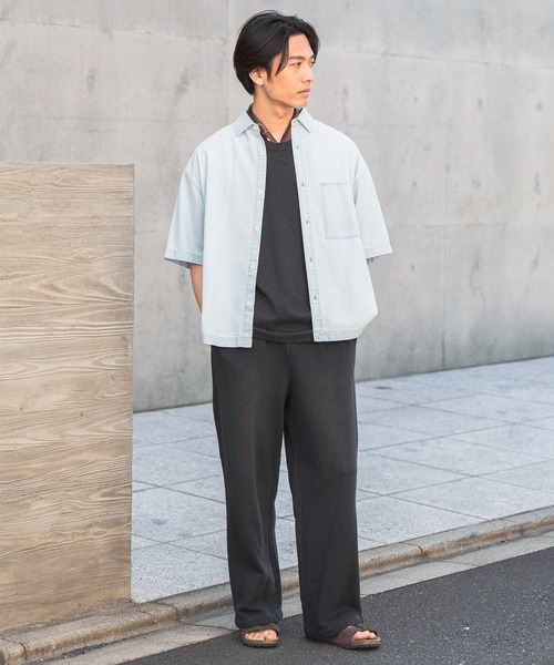 BAYFLOW(ベイフロー)の「【ストレッチ・シワ軽減】タックフライスTEE(Tシャツ/カットソー・メンズ・グレー/チャコール/ナチュラル/オフホワイト・SMALL/MEDIUM/LARGE)」の9枚目の写真
