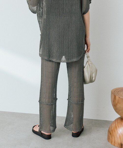 RIVE DROITE(リヴドロワ)の「【à Nice】【セットアップ対応可能/2サイズ展開】クロシェトリムニットパンツ(その他パンツ・レディース・オフホワイト/チャコールグレー・36/38)」の14枚目の写真