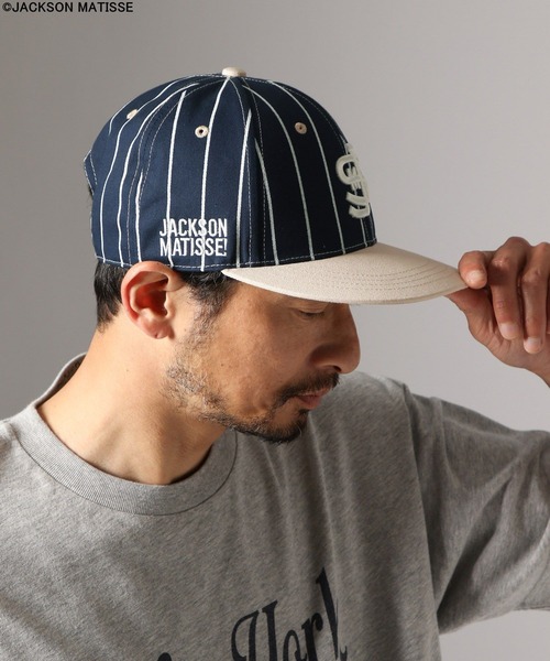 JACKSON MATISSE(ジャクソンマティス)の「【JACKSON MATISSE/BAYFLOW】別注ベースボールCAP(キャップ・メンズ・アイボリー/ネイビー・FREE)」の17枚目の写真