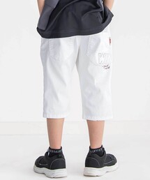 WASK（ワスク）の「【接触冷感】６分丈ロゴパッチ ホワイトストレッチデニム(110~160cm)（その他パンツ）」