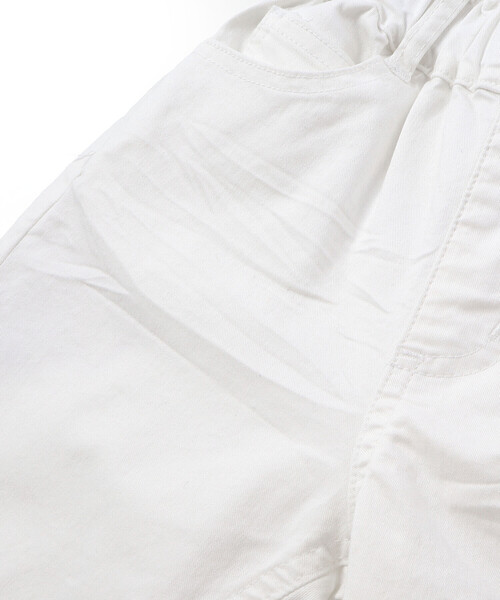 WASK(ワスク)の「【接触冷感】6分丈ロゴパッチ ホワイトストレッチデニム(デニムパンツ・キッズ・ホワイト・140cm/160cm/150cm)」の8枚目の写真