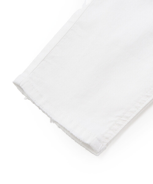 WASK(ワスク)の「【接触冷感】6分丈ロゴパッチ ホワイトストレッチデニム(デニムパンツ・キッズ・ホワイト・140cm/160cm/150cm)」の12枚目の写真