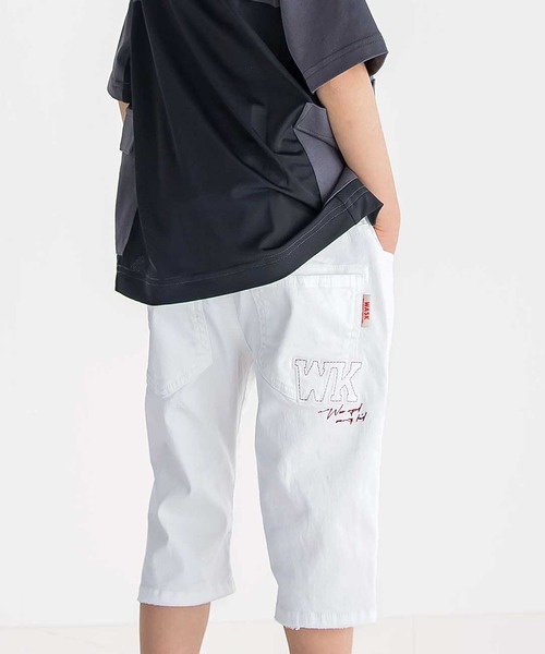 WASK(ワスク)の「【接触冷感】6分丈ロゴパッチ ホワイトストレッチデニム(デニムパンツ・キッズ・ホワイト・140cm/160cm/150cm)」の17枚目の写真