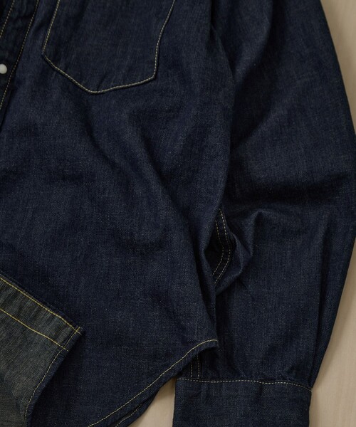 REMI RELIEF(レミレリーフ)の「【REMI RELIEF】OW 8.5oz DENIM WESTERNSHIRT(ノコギリ型フラップ)(シャツ/ブラウス・メンズ・ダークインディゴブルー・L/M)」の9枚目の写真