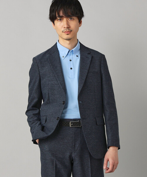 COMME CA MEN(コムサメン)の「【セットアップ対応】杢カラミ織ドビー シングルテーラードジャケット(テーラードジャケット・メンズ・グレー/ネイビー・M/S/L)」の1枚目の写真