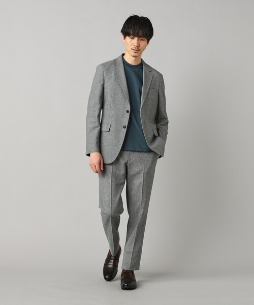 COMME CA MEN(コムサメン)の「【セットアップ対応】杢カラミ織ドビー シングルテーラードジャケット(テーラードジャケット・メンズ・グレー/ネイビー・M/S/L)」の3枚目の写真