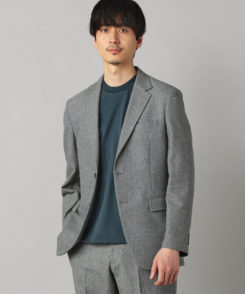 COMME CA MEN(コムサメン)の「【セットアップ対応】杢カラミ織ドビー シングルテーラードジャケット(テーラードジャケット・メンズ・グレー/ネイビー・M/S/L)」の5枚目の写真
