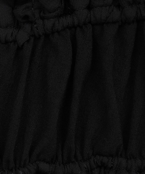 CLANE(クラネ)の「CLANE/クラネ/W FACE TOPSTITCHED FRILL TOPS(Tシャツ/カットソー・レディース・アイボリー/ブラック・1)」の5枚目の写真
