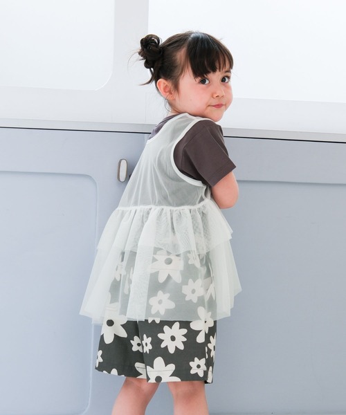 LEPSIM(レプシィム)の「【KIDS】チュールセットプリントT 666133(Tシャツ/カットソー・キッズ・ライトピンク/オフホワイト/ブルー・120/130/140)」の5枚目の写真
