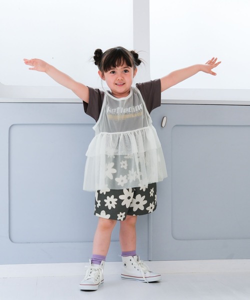 LEPSIM(レプシィム)の「【KIDS】チュールセットプリントT 666133(Tシャツ/カットソー・キッズ・ライトピンク/オフホワイト/ブルー・120/130/140)」の6枚目の写真