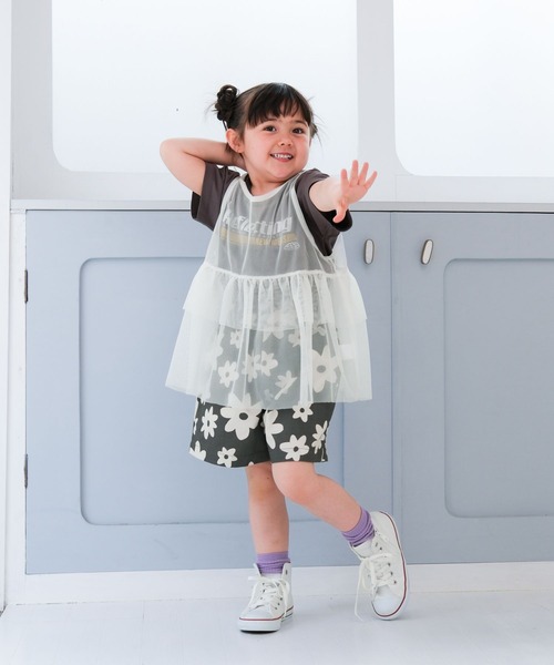 LEPSIM(レプシィム)の「【KIDS】チュールセットプリントT 666133(Tシャツ/カットソー・キッズ・ライトピンク/オフホワイト/ブルー・120/130/140)」の7枚目の写真
