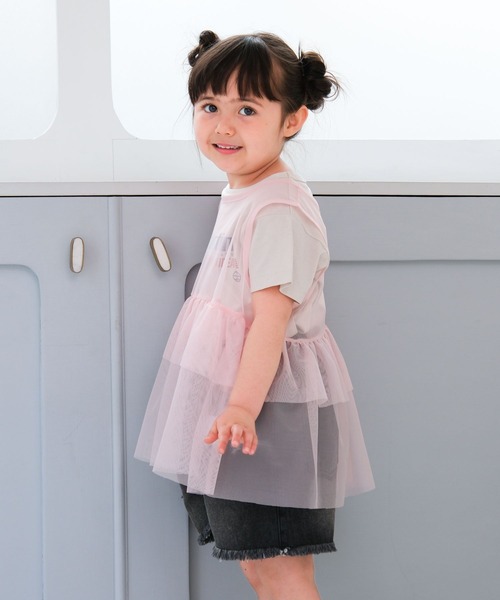 LEPSIM(レプシィム)の「【KIDS】チュールセットプリントT 666133(Tシャツ/カットソー・キッズ・ライトピンク/オフホワイト/ブルー・120/130/140)」の12枚目の写真