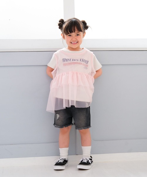 LEPSIM(レプシィム)の「【KIDS】チュールセットプリントT 666133(Tシャツ/カットソー・キッズ・ライトピンク/オフホワイト/ブルー・120/130/140)」の13枚目の写真