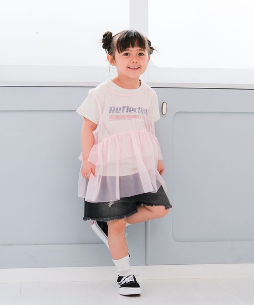 LEPSIM(レプシィム)の「【KIDS】チュールセットプリントT 666133(Tシャツ/カットソー・キッズ・ライトピンク/オフホワイト/ブルー・120/130/140)」の15枚目の写真