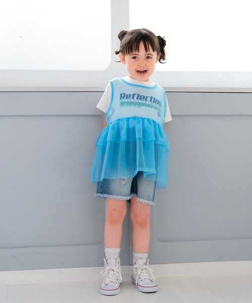 LEPSIM(レプシィム)の「【KIDS】チュールセットプリントT 666133(Tシャツ/カットソー・キッズ・ライトピンク/オフホワイト/ブルー・120/130/140)」の20枚目の写真