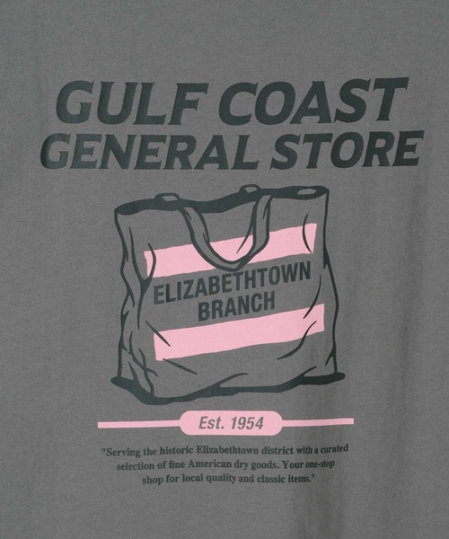 GEORGE'S(ジョージズ)の「エンブロイダリープリントTシャツ(Tシャツ/カットソー・メンズ・チャコールグレー/オフホワイト/ブラウン・LARGE/MEDIUM)」の4枚目の写真