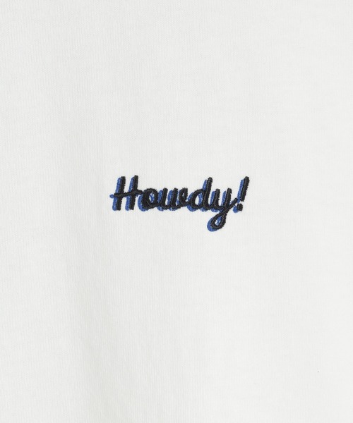 GEORGE'S(ジョージズ)の「エンブロイダリープリントTシャツ(Tシャツ/カットソー・メンズ・チャコールグレー/オフホワイト/ブラウン・LARGE/MEDIUM)」の5枚目の写真