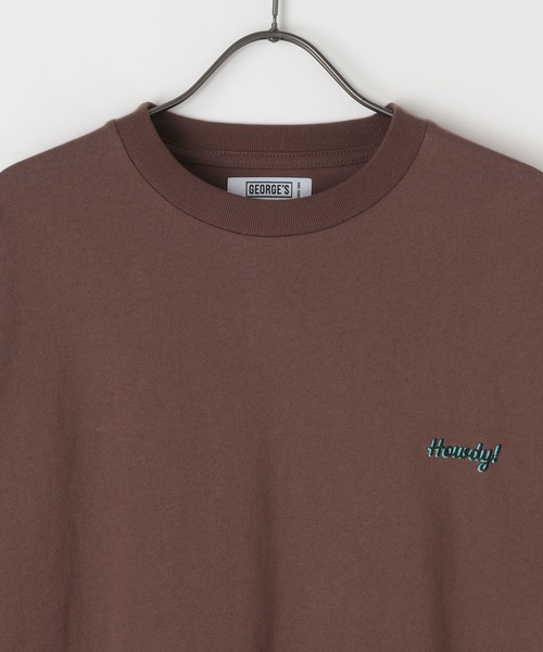 GEORGE'S(ジョージズ)の「エンブロイダリープリントTシャツ(Tシャツ/カットソー・メンズ・チャコールグレー/オフホワイト/ブラウン・LARGE/MEDIUM)」の14枚目の写真