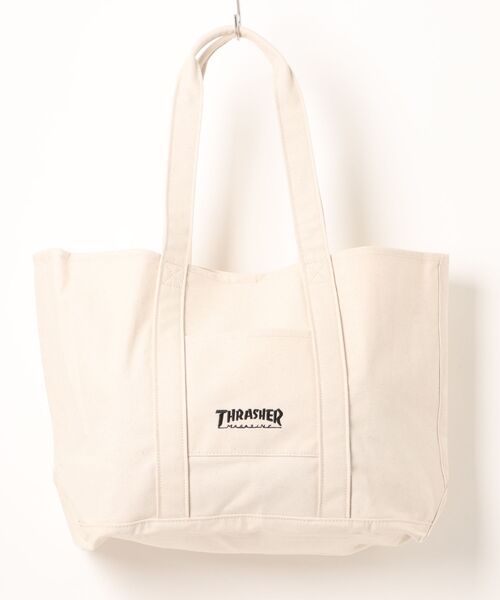 THRASHER(スラッシャー)の「THRASHER BASIC TOTE BAG(トートバッグ・メンズ・ホワイト系その他2/ホワイト系その他・FREE)」の1枚目の写真