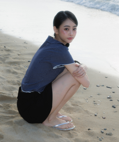 ROSEFRANTZ（ロゼフランツ）の「Round Collar Short Sleeve Blouse [Navy]（シャツ/ブラウス・レディース・ネイビー・SMALL/MEDIUM）」の10枚目の写真