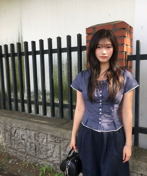 ROSEFRANTZ（ロゼフランツ）の「Round Collar Short Sleeve Blouse [Navy]（シャツ/ブラウス・レディース・ネイビー・SMALL/MEDIUM）」の15枚目の写真