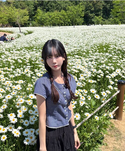 ROSEFRANTZ（ロゼフランツ）の「Round Collar Short Sleeve Blouse [Navy]（シャツ/ブラウス・レディース・ネイビー・SMALL/MEDIUM）」の16枚目の写真