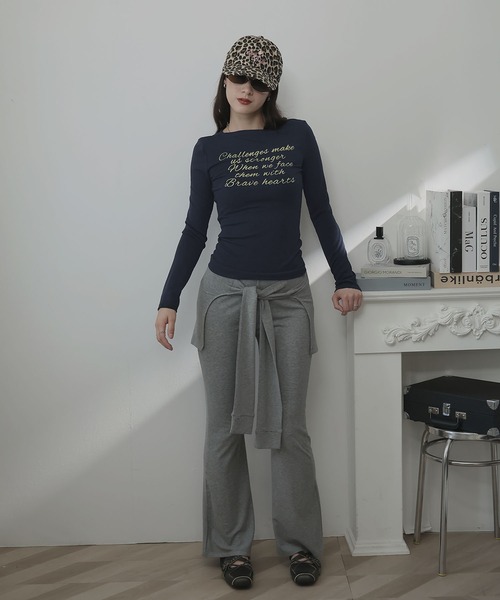 Ulysses(ユリシス)の「メッセージロゴプリントカットソー(Tシャツ/カットソー・レディース・ホワイト/ネイビー・M/S)」の14枚目の写真