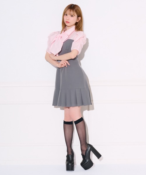 apres jour(アプレジュール)の「【2WAY】配色ボウタイシャツドッキングミニワンピース(ワンピース・レディース・ブルー系その他/ピンク系その他・SMALL/MEDIUM/X-LARGE)」の14枚目の写真