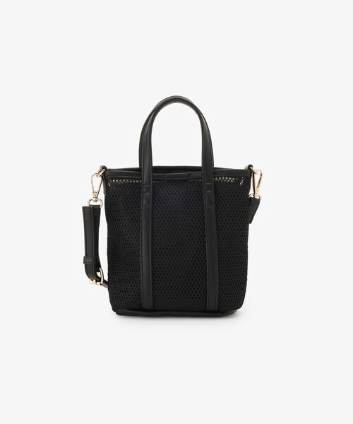 Afternoon Tea（アフタヌーンティー）の「メッシュミニショルダーバッグ（ショルダーバッグ・レディース・ブラック/オフホワイト/ベージュ・ONE SIZE）」の3枚目の写真