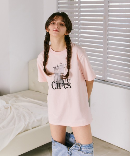 mieya mieya(ミーヤミーヤ)の「【mieya mieya】"The Girls" CHATON Tシャツ/ザ・ガールズシャトンティーシャツ(Tシャツ/カットソー・レディース・ピンク・FREE)」の13枚目の写真