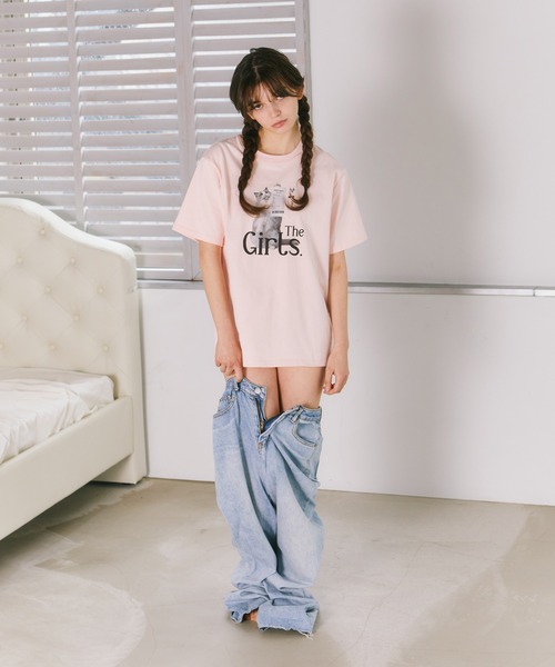 mieya mieya(ミーヤミーヤ)の「【mieya mieya】"The Girls" CHATON Tシャツ/ザ・ガールズシャトンティーシャツ(Tシャツ/カットソー・レディース・ピンク・FREE)」の16枚目の写真