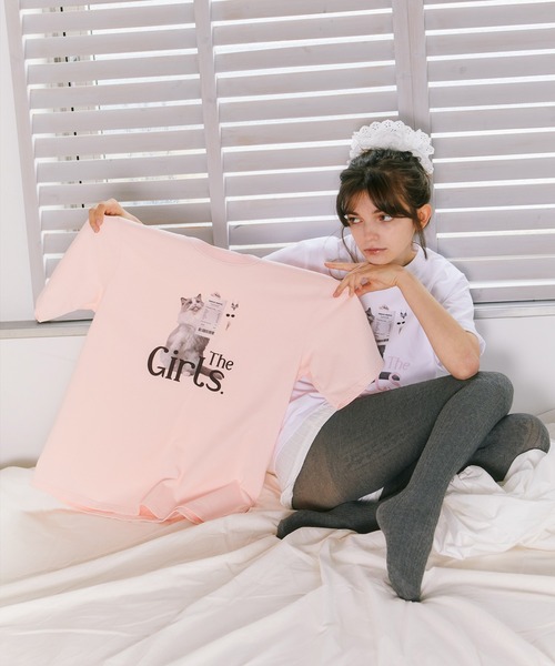 mieya mieya(ミーヤミーヤ)の「【mieya mieya】"The Girls" CHATON Tシャツ/ザ・ガールズシャトンティーシャツ(Tシャツ/カットソー・レディース・ピンク・FREE)」の18枚目の写真