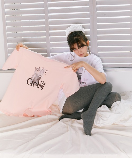 mieya mieya(ミーヤミーヤ)の「【mieya mieya】"The Girls" CHATON Tシャツ/ザ・ガールズシャトンティーシャツ(Tシャツ/カットソー・レディース・ピンク・FREE)」の19枚目の写真