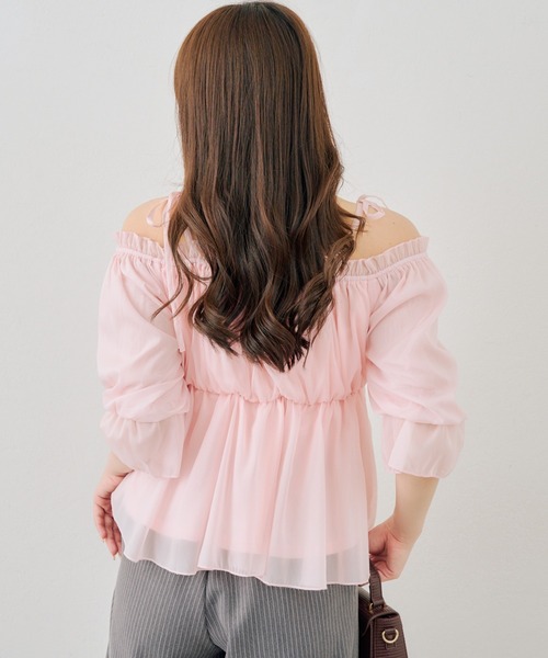 continuer de NICE CLAUP(コンティニューデナイスクラップ)の「フロントフリルオフショルブラウス(シャツ/ブラウス・レディース・ホワイト系その他/ピンク/アイボリー/ブラック系その他・FREE)」の21枚目の写真