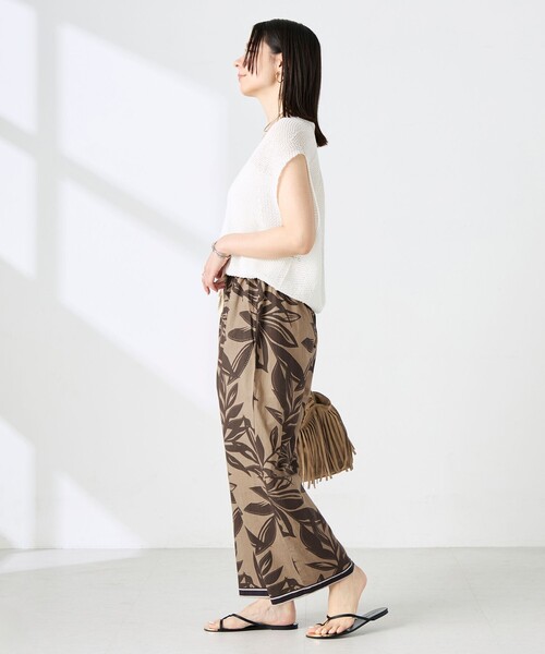 Rie Miller(リエミラー)の「ウォッシャブルブロックプリントイージーパンツ(その他パンツ・レディース・ベージュ系その他3/ブルー系その他3・38/36)」の5枚目の写真