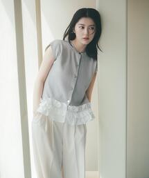 NATURAL BEAUTY BASIC | フリルドッキングニットジレ(ベスト)