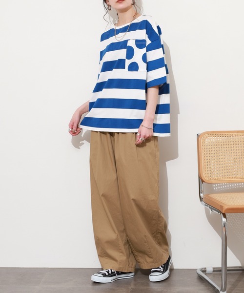 BARNDOOR（バーンドア）の「ボーダー＊ドット T 26SS 半袖（Tシャツ/カットソー・レディース・ブルー/レッド/ブラック・FREE）」の22枚目の写真