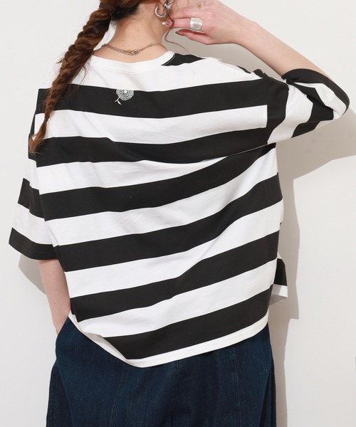 BARNDOOR（バーンドア）の「ボーダー＊ドット T 26SS 半袖（Tシャツ/カットソー・レディース・ブルー/レッド/ブラック・FREE）」の14枚目の写真