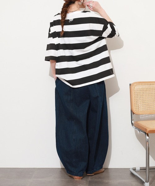 BARNDOOR（バーンドア）の「ボーダー＊ドット T 26SS 半袖（Tシャツ/カットソー・レディース・ブルー/レッド/ブラック・FREE）」の15枚目の写真